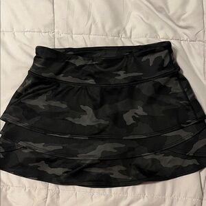 Athleta Black Camouflage Mini Skirt